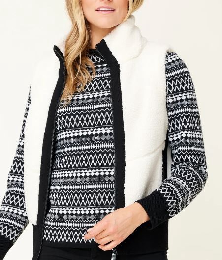 24 EMBER VEST, Color: NAT/BLK, Size: SM