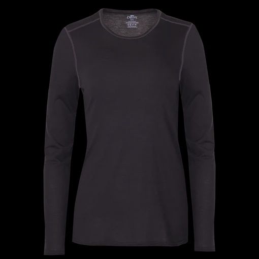 W BI-PLY CREWNECK, Color: BLACK, Size: XL