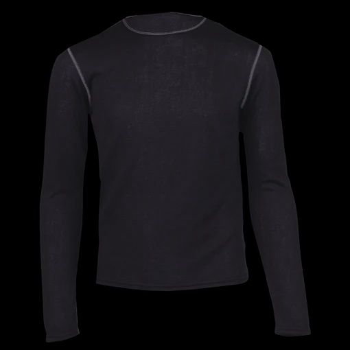 25 YOUTH BI-PLY CREWNECK, Color: BLACK, Size: L