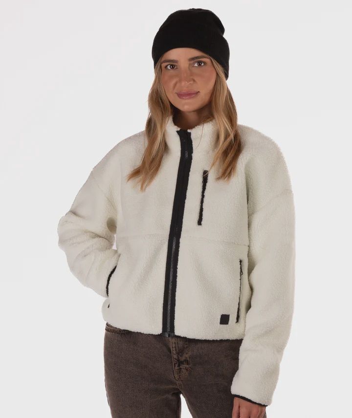 W&#39;S DEMURE FLEECE JACKET, Color: Frost, Size: XS