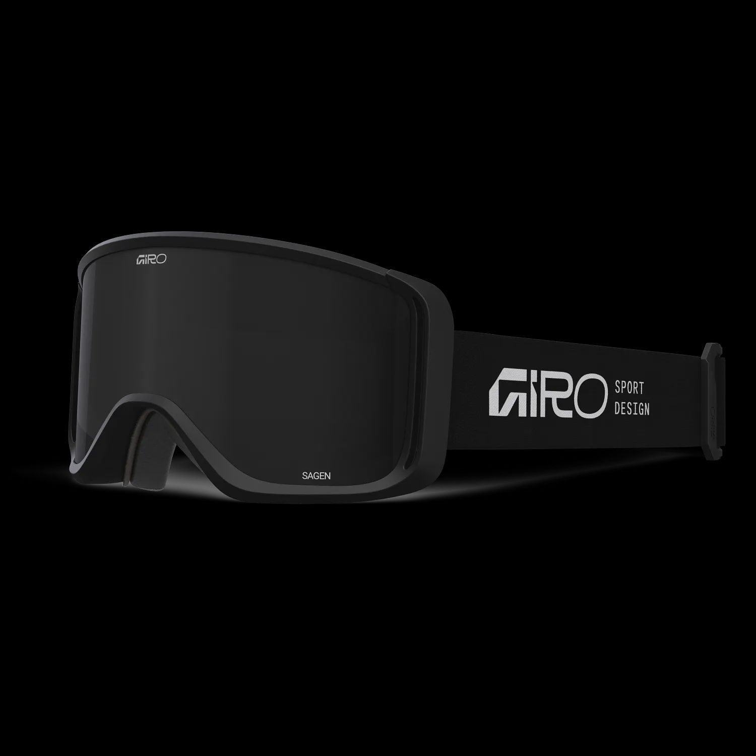 Sagen Goggle, LENS: Ultra Black / YelloW, Strap: Black Stacked Black