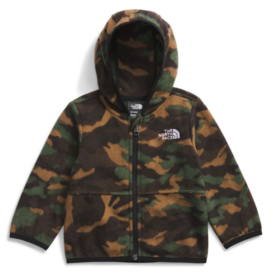 Baby Glacier Full Zip Hoodie, Color: TNF Black TNF Camo Small Print, Size: 3M