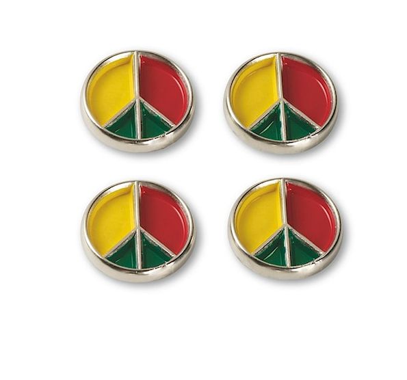 PEACE STUDS, Color: RASTA