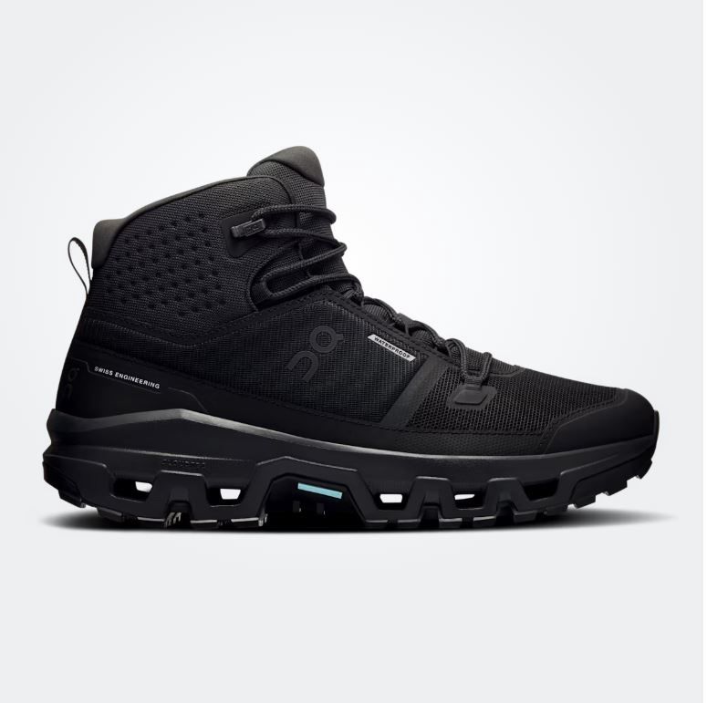 CLOUDROCK MID WP MEN, Color: BLACK / BLACK, Size: 8.5