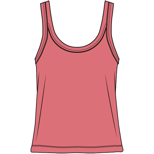 Cozy Up Scoop Tank, Colour: GUAVA, Size: S_