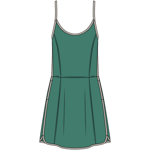 Railay Scallop Dress, Colour: JADE, Size: XS_