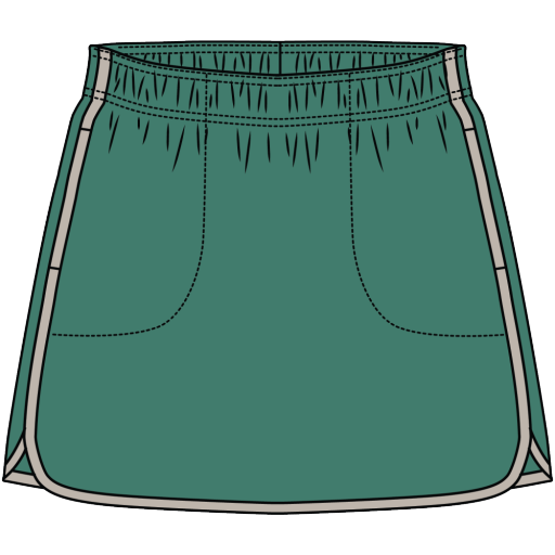Railay Scallop Skort, Colour: JADE, Size: S_