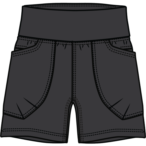 Kanab Mid Rise Short, Colour: CHARCOAL, Size: S05