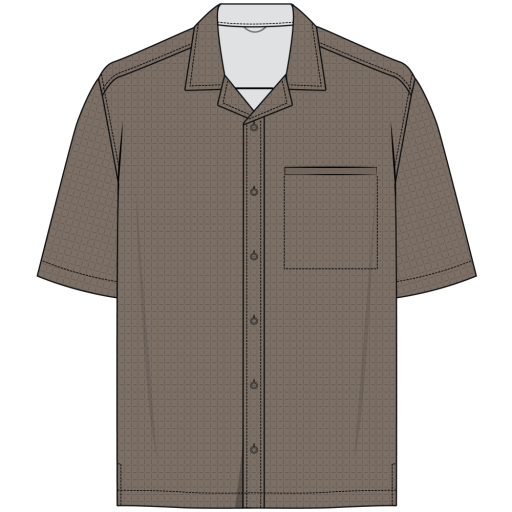 Hideaways SS Shirt, Colour: MUD, Size: LRX