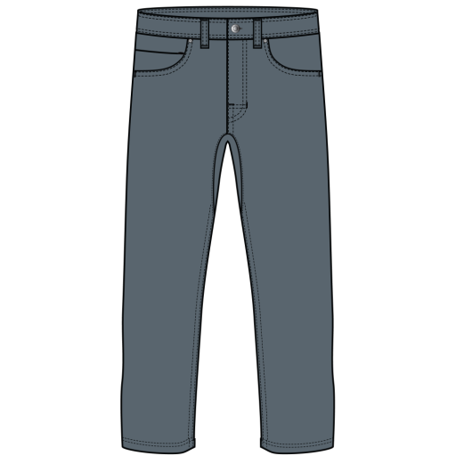 Stretch Zion 5 Pocket Standard, Colour: GREY BLUE, Size: 3232