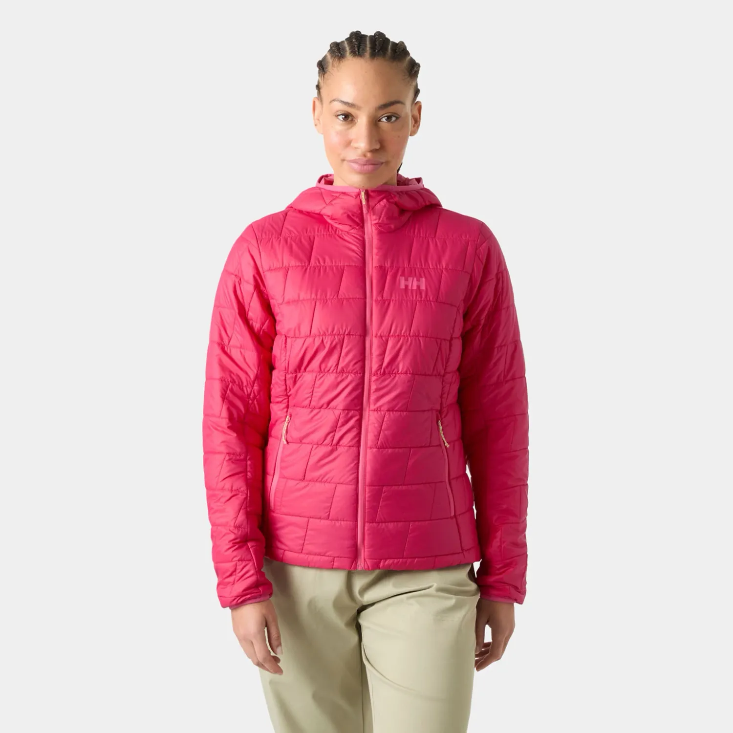 W LIFALOFT HOODED INSULATOR, Color: CRANBERRY, Size: S