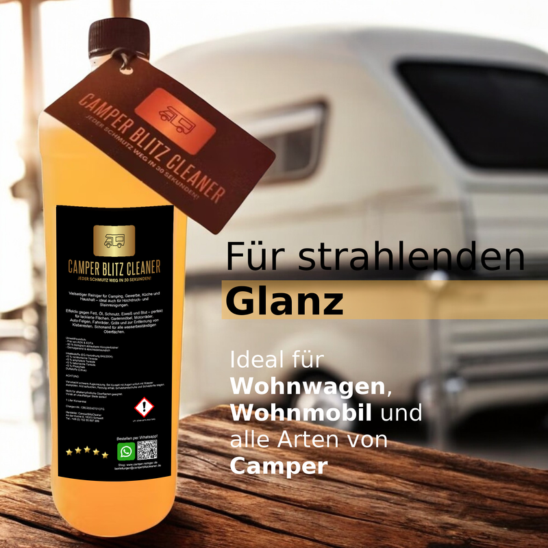 CamperBlitzCleaner 1L + Sprühaufsatz (Konzentrat ergibt 10 Liter Reiniger)