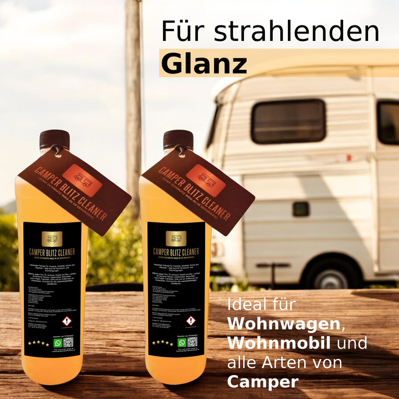 CamperBlitzCleaner 2L + Sprühaufsatz (Konzentrat ergibt 20 Liter Reiniger)
