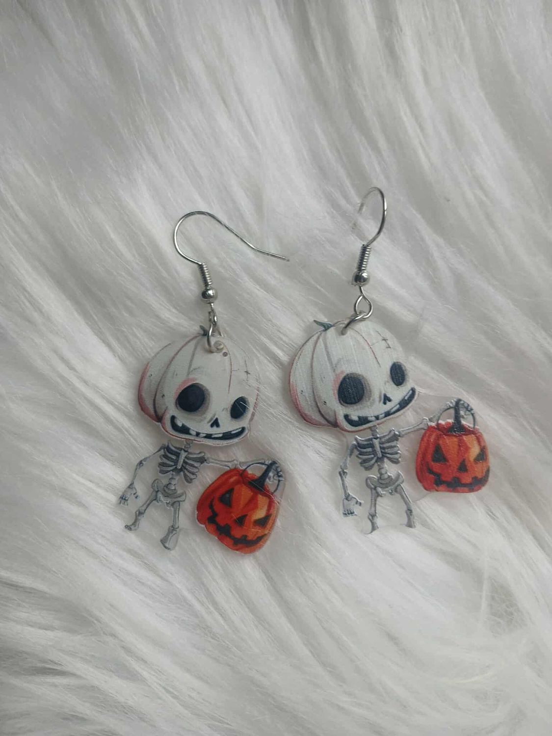 Kolczyki halloweenowe akryl