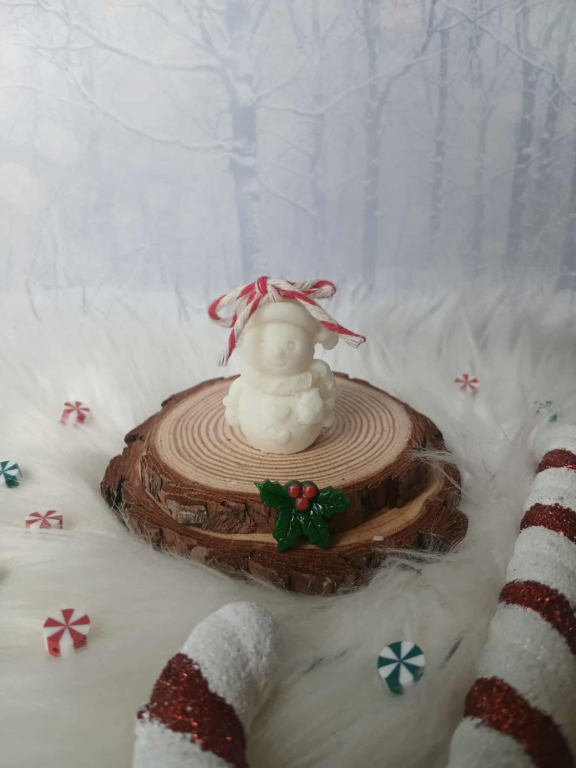 Świeczka świąteczna bałwanek