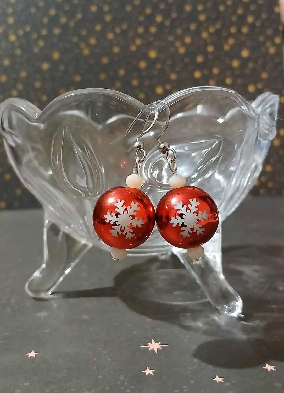 Kolczyki świąteczne bombki różne wzory