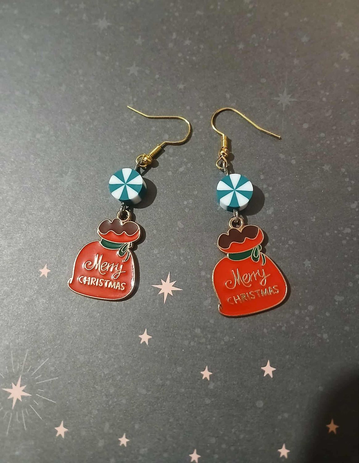 Kolczyki świąteczne wiszące różne wzory