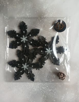 Zestaw śnieżynek czarnych