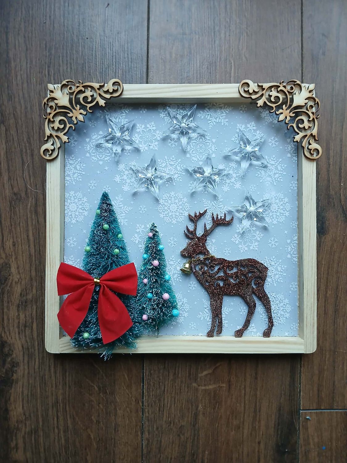 Obrazek drewniany świąteczny