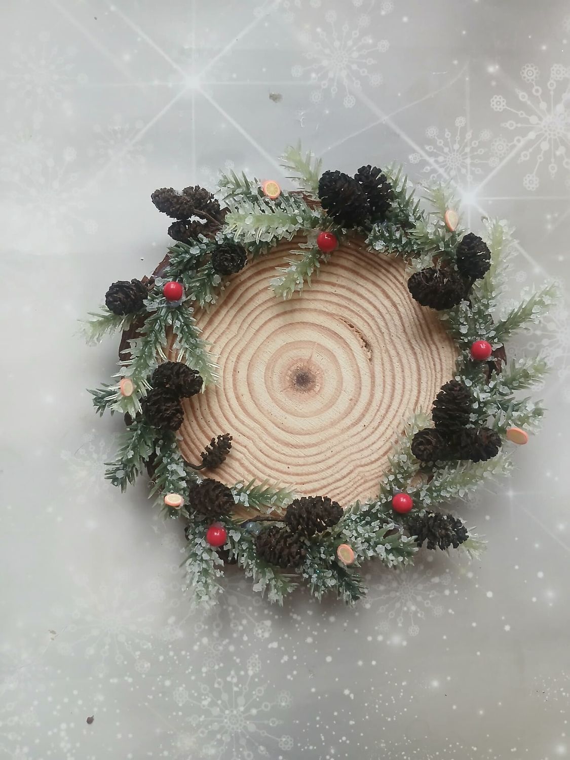 Podkładka pod świeczkę drewniana