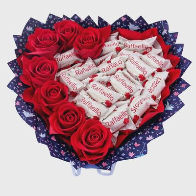 Bukiet słodko-kwiatowy Rafaello