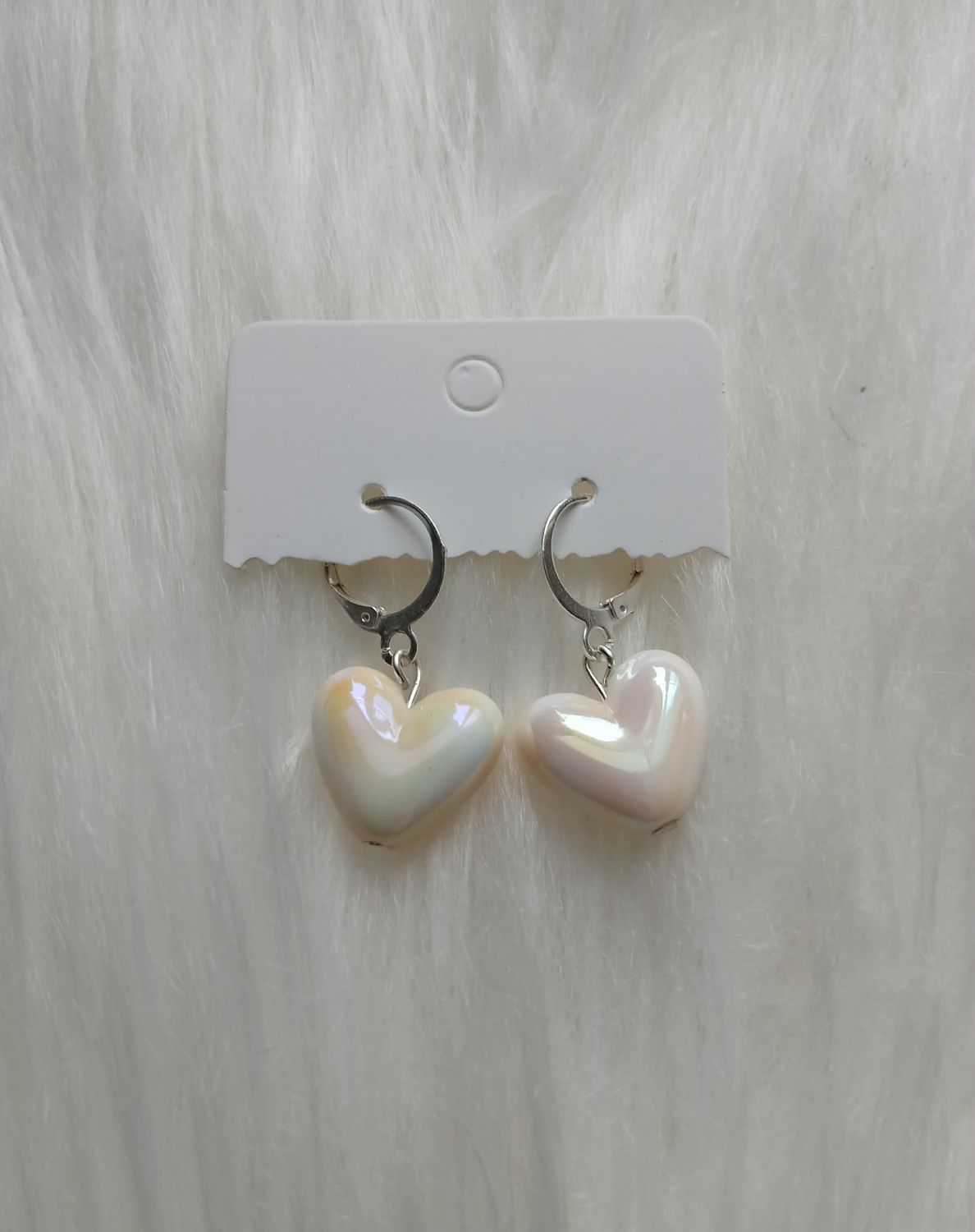 Kolczyki wiszące serca kolory