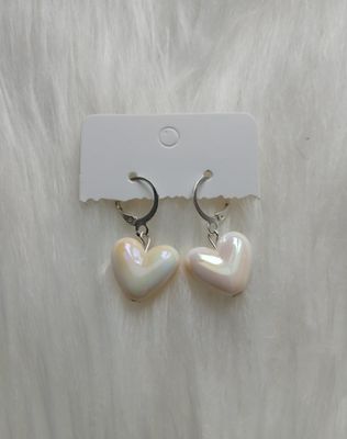 Kolczyki wiszące serca kolory