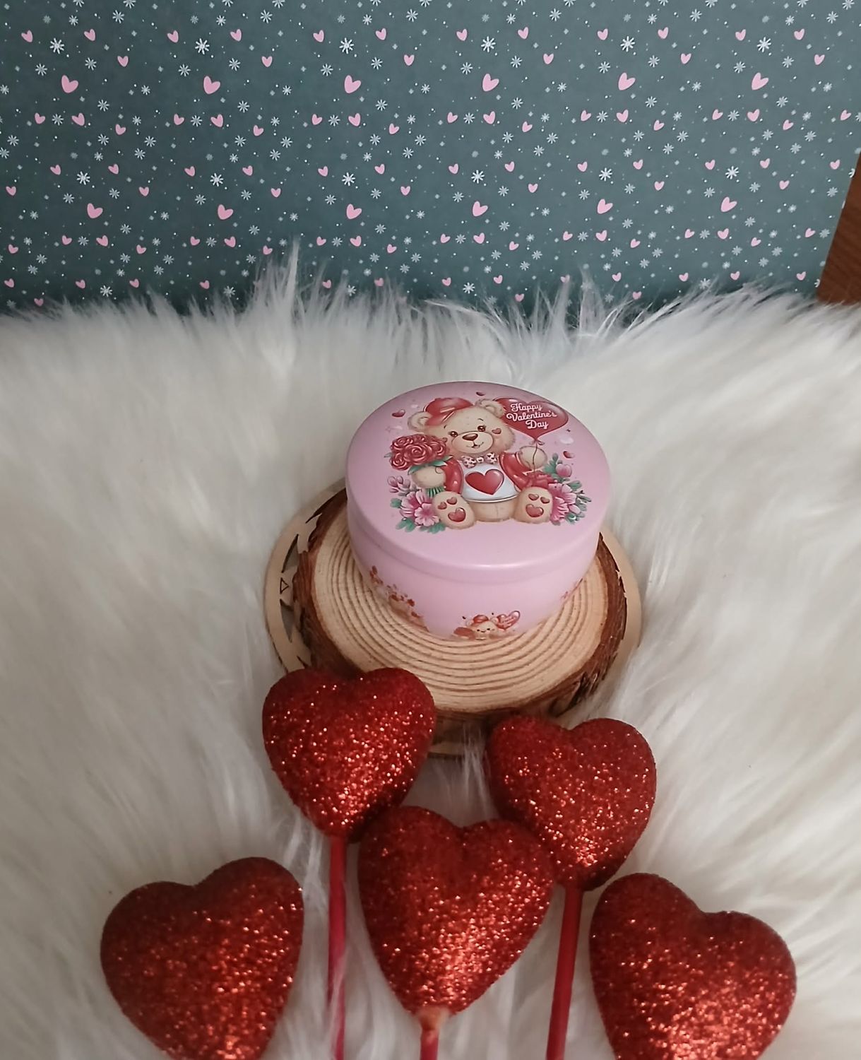 Świeczka w puszce Walentynki