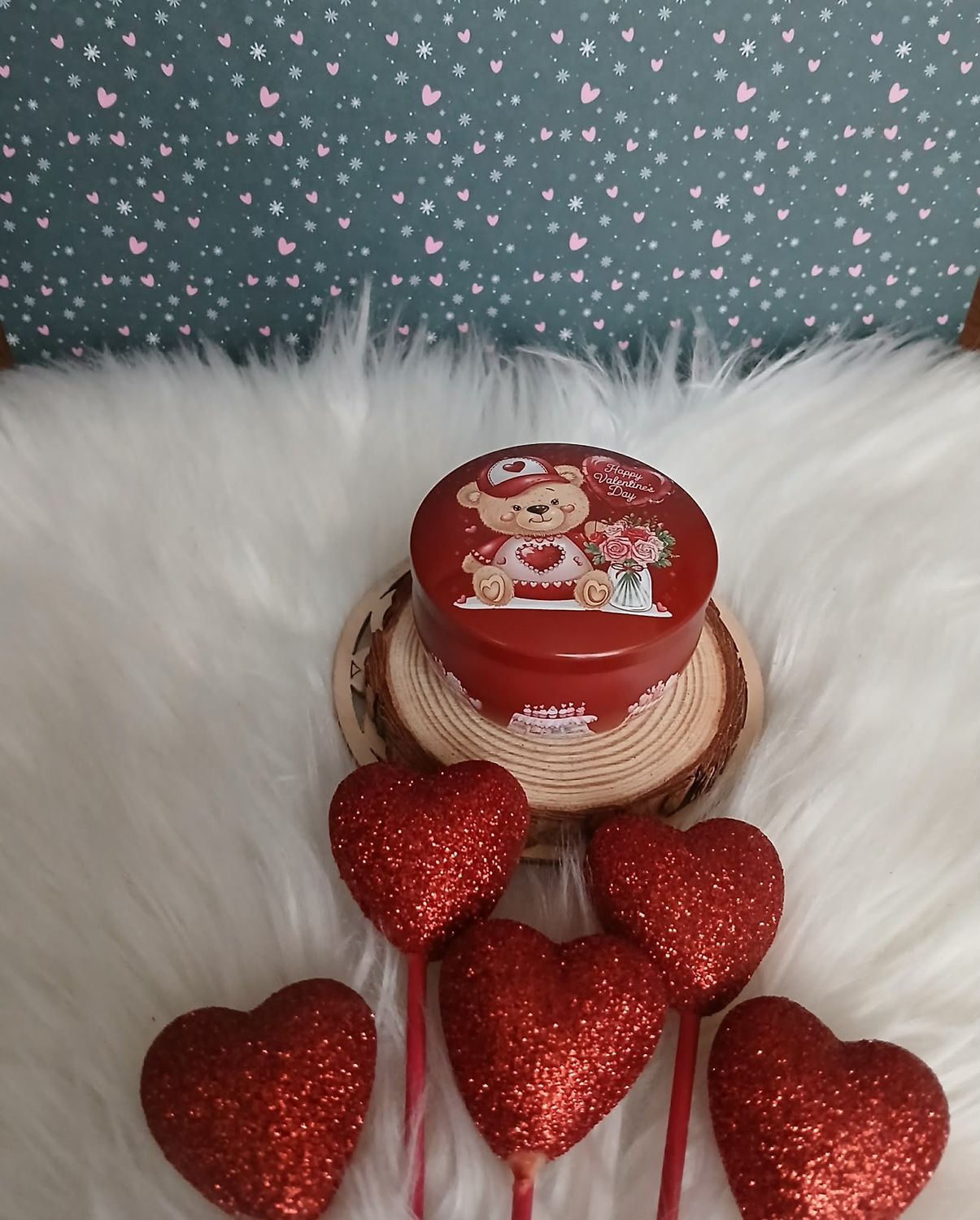 Świeczka w puszce Walentynki