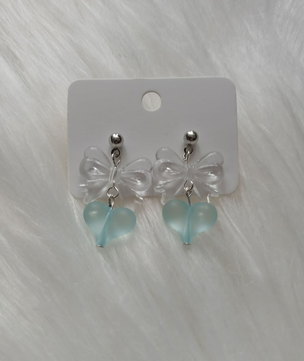 Kolczyki serca kokardy kolory