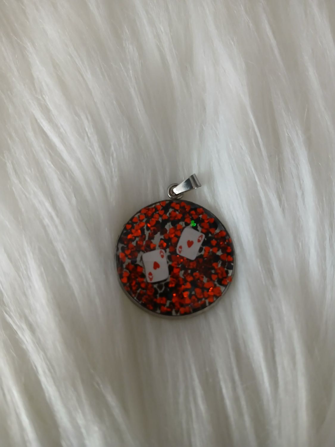 Karciana zawieszka srebrna