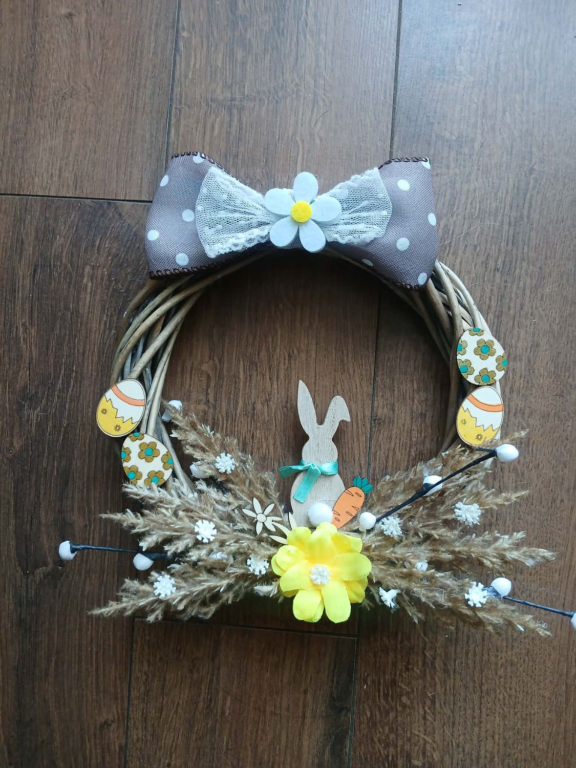 Wianek wielkanocny zajączek