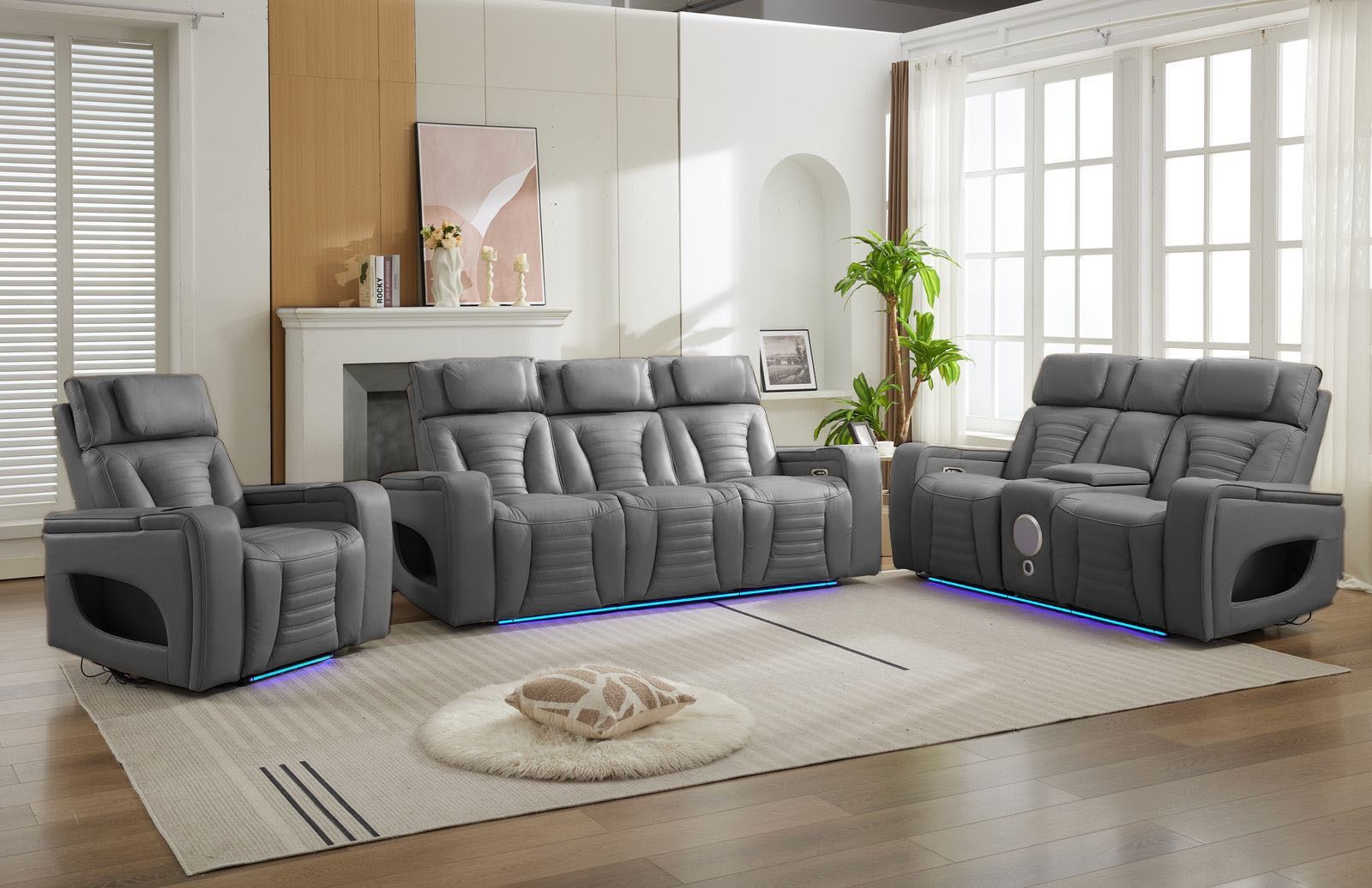 Kingvale Smart Recliner 3-Piece Lounge Suite