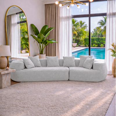 Bouclé Luxury 4 Seater Cloud Couch