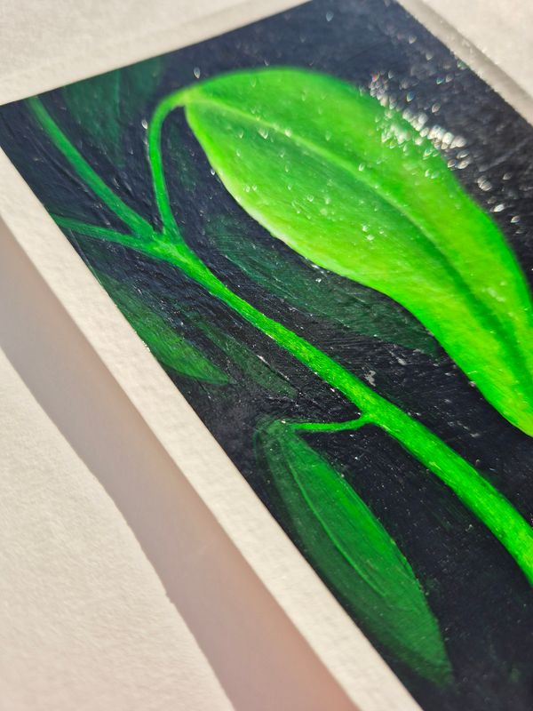 "Leaf" - A6 Acrylic Painting