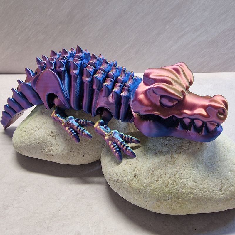 3D Printad Krokodil 20cm
