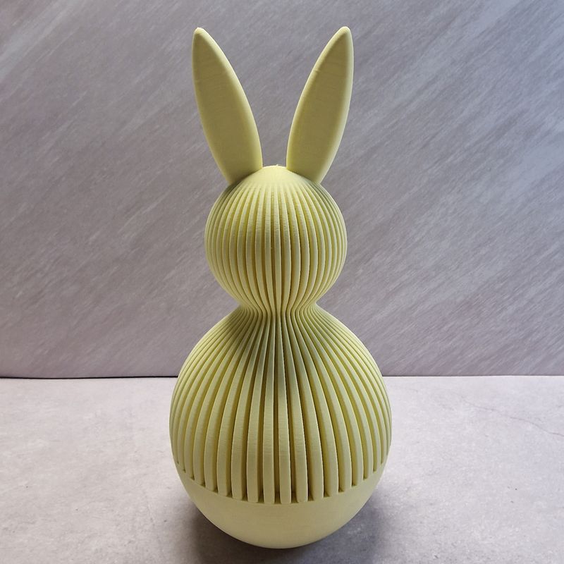 3D Printad Kanin i Pastell Gul ( Påskägg)