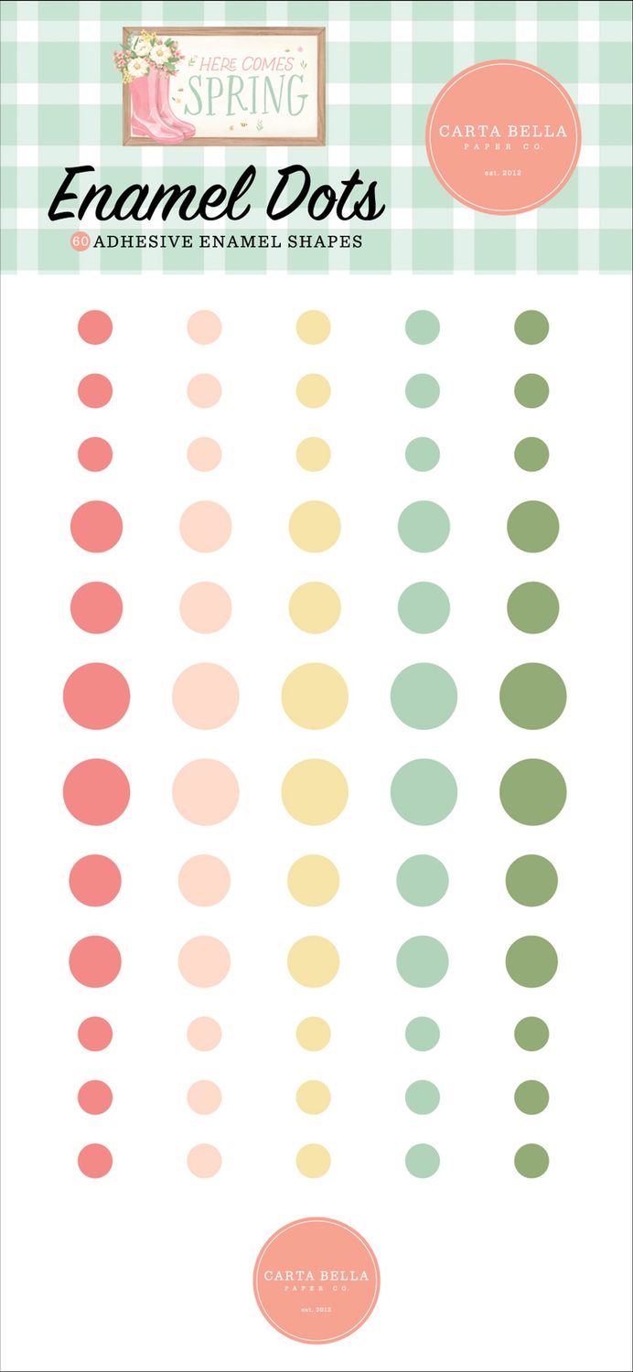 Here Comes Spring Enamel Dots