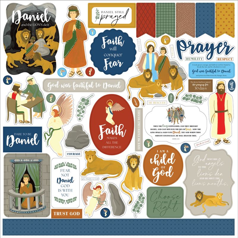 Bible Stories Daniel And the Lions Den Element Sticker