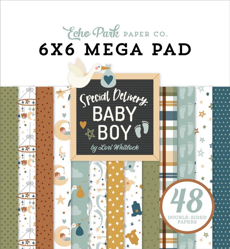 Special Delivery Baby Boy Cardmakers 6x6 Mega Pad