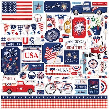 Fourth of July Element Sticker