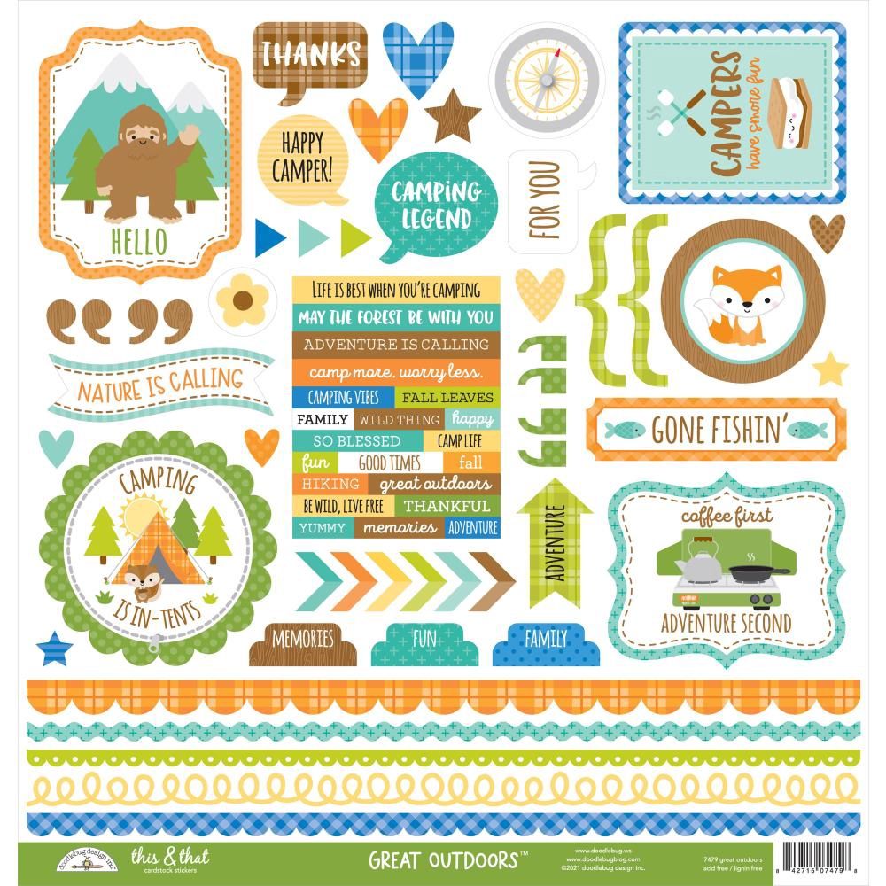 Great Outdoors Cardstock Stickers