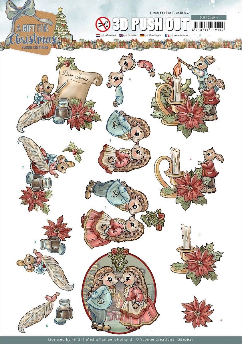 A Gift For Christmas 3D Push Out