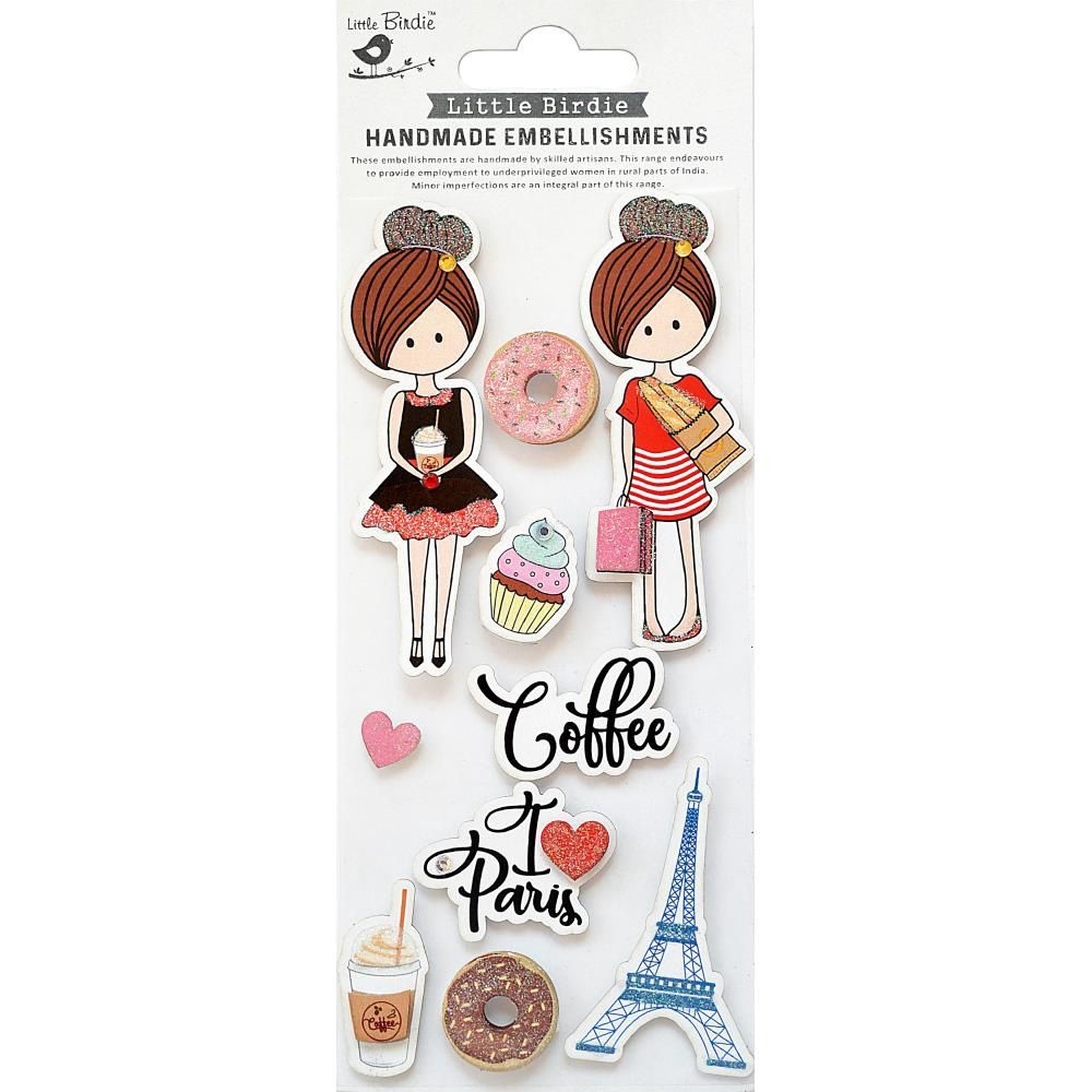 I Love Paris Embellishments