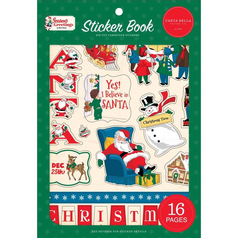 Season's Greetings Adhesive Sticker Book