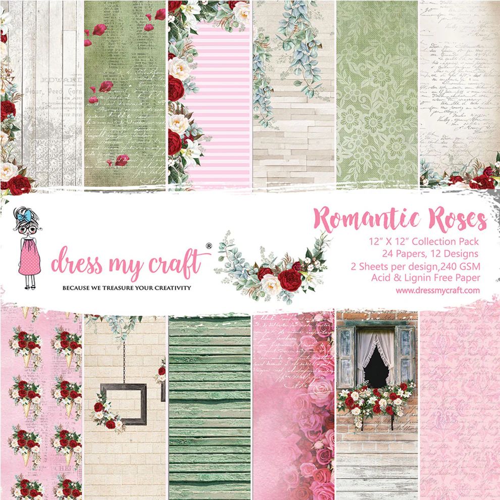 Romantic Roses  - 12"X12" Paper Pad