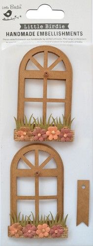 Shades of Brown Arch Window Garden Embellishment