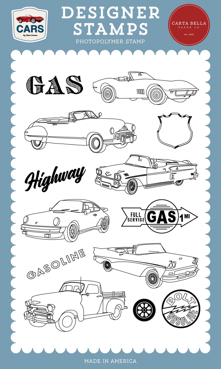 Vintage Vehicles Stamp Set