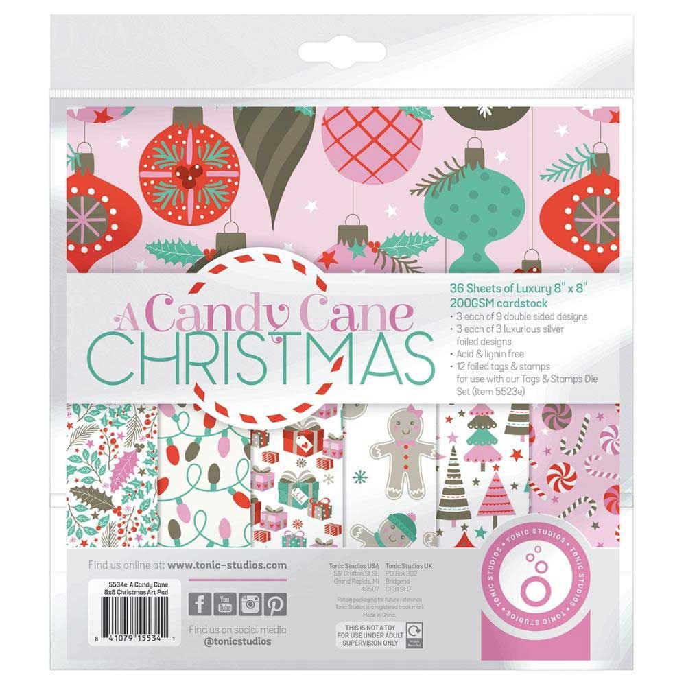 A Candy Cane 8x8 Christmas Art Pad