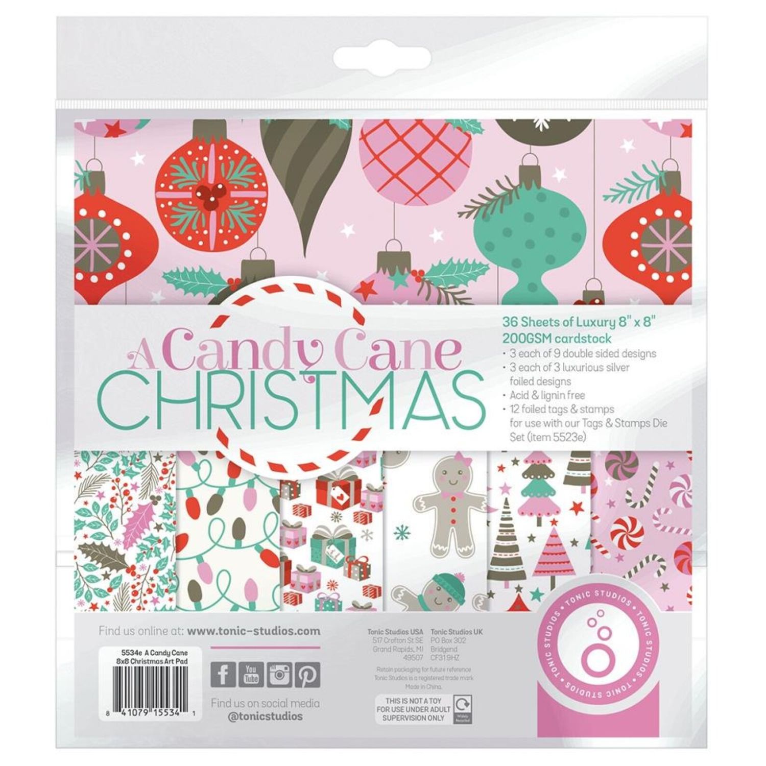 A Candy Cane Christmas 12x12 Art Pad
